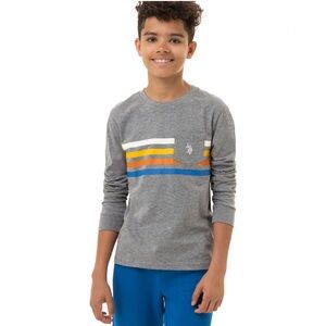 U.S. Polo Assn. Boys 👦🏻 Long Sleeve Stripe Pocket T-Shirt Sz XL(14-16)